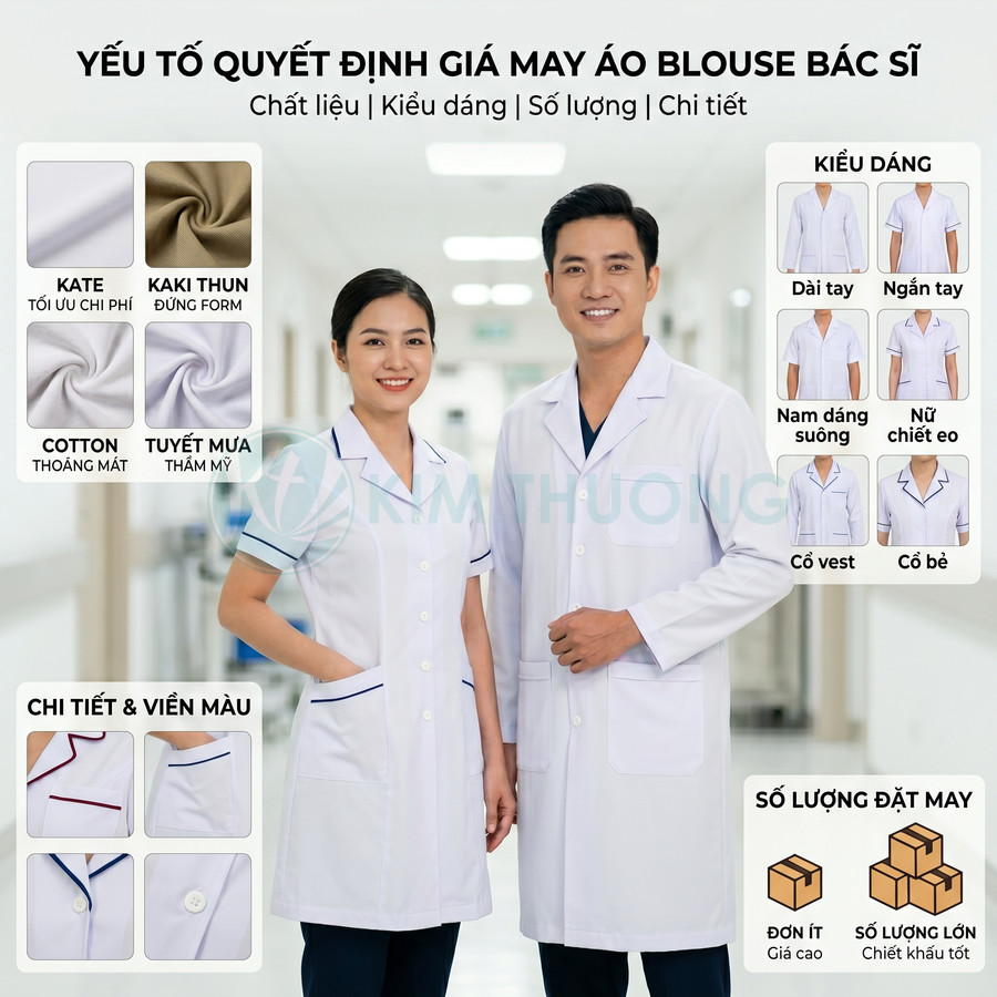 Giá May Áo Blouse Bác Sĩ Bao Nhiêu?