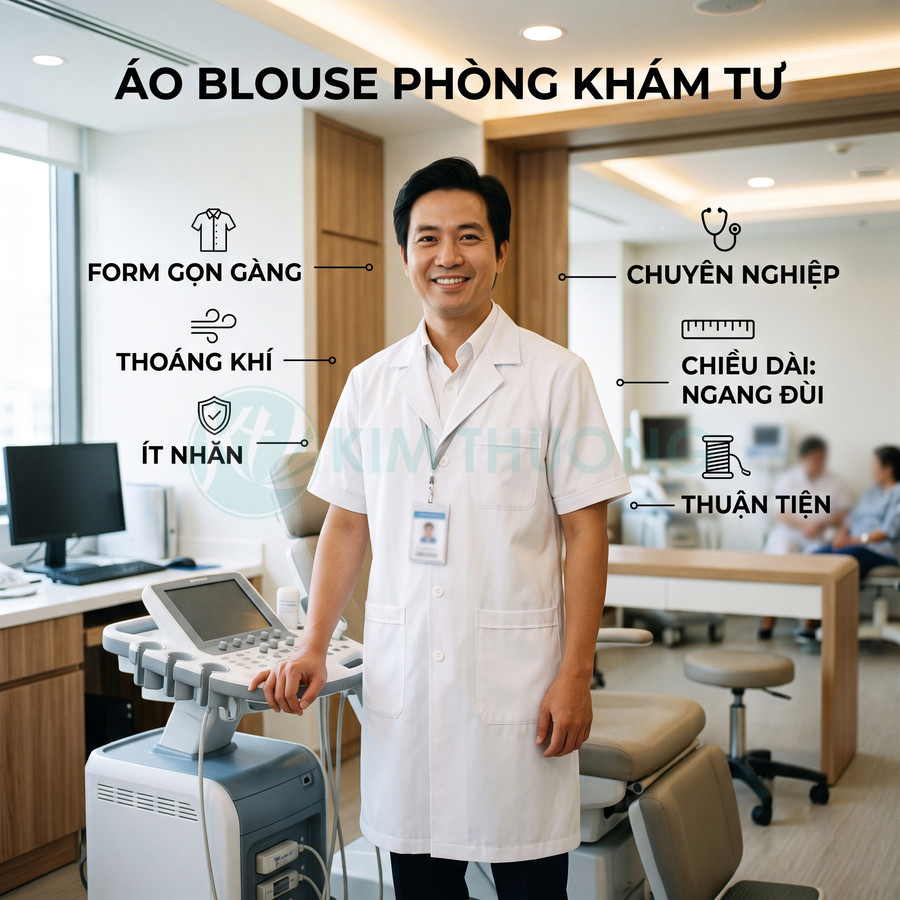 Áo blouse bác sĩ phòng khám tư nên thiết kế ra sao?