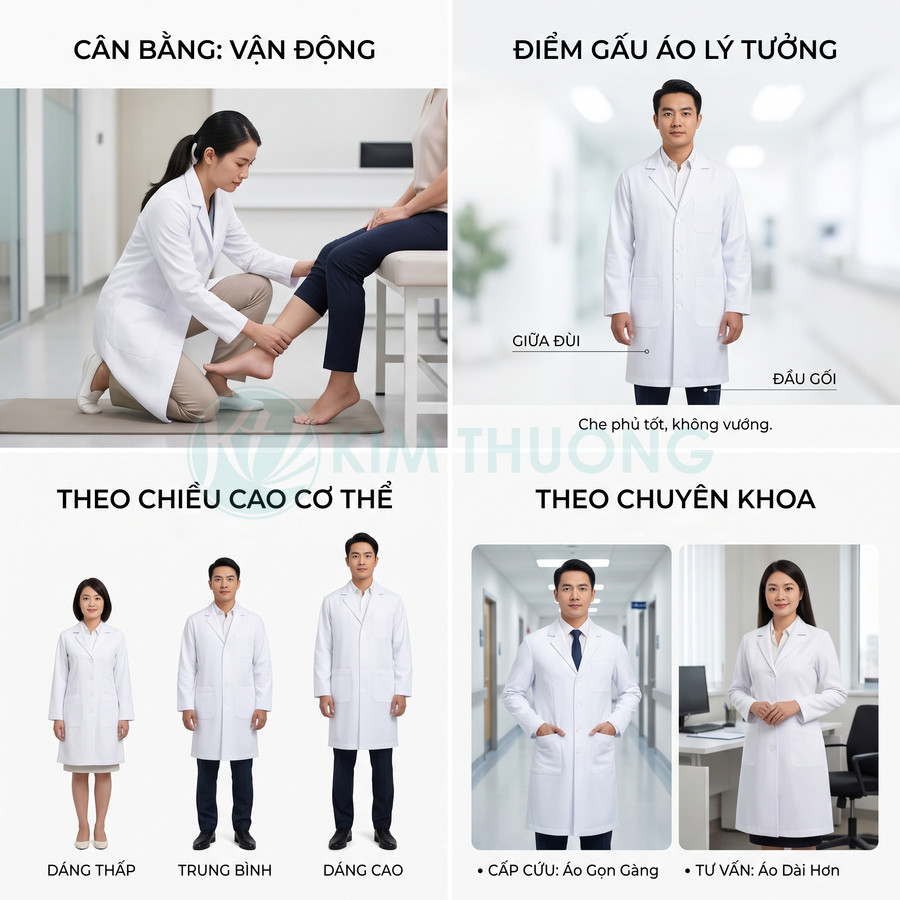 Áo blouse bác sĩ dài bao nhiêu là phù hợp?