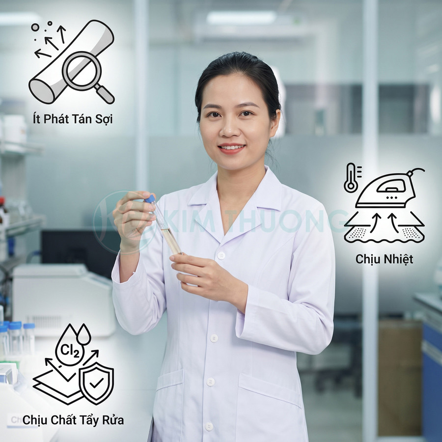 Áo blouse phòng thí nghiệm ít xù lông chịu nhiệt chịu chất tẩy rửa được nữ kỹ thuật viên mặc khi làm việc