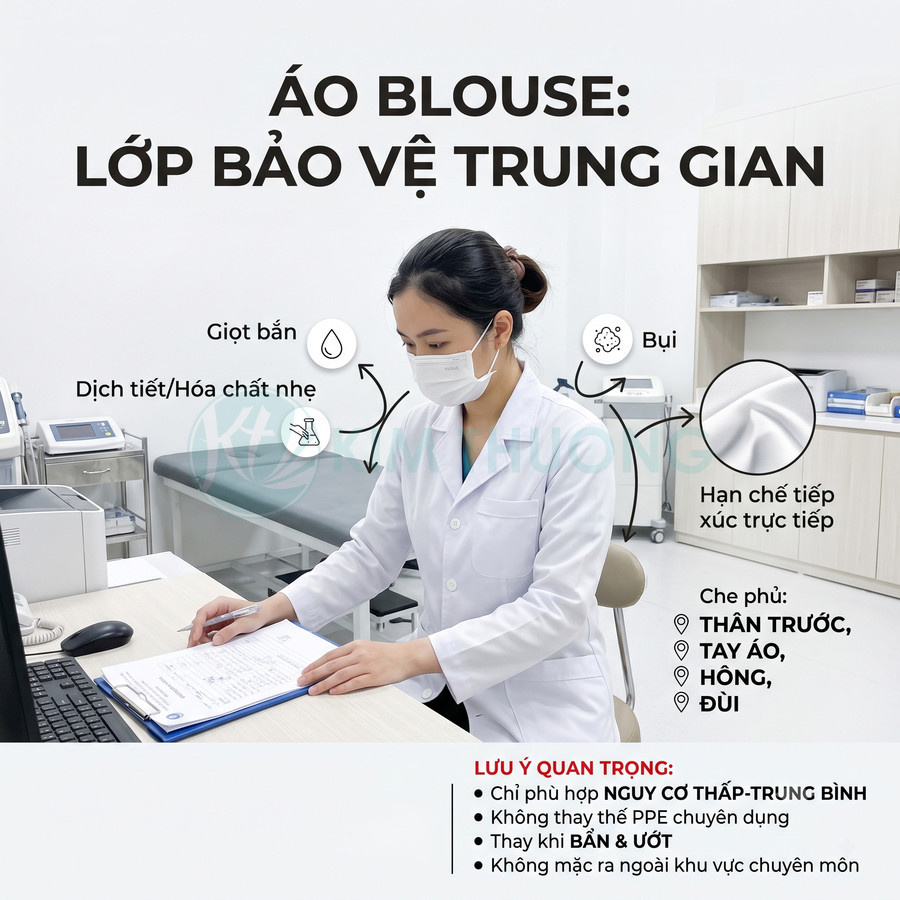 Áo blouse giúp bảo vệ quần áo cá nhân như thế nào?