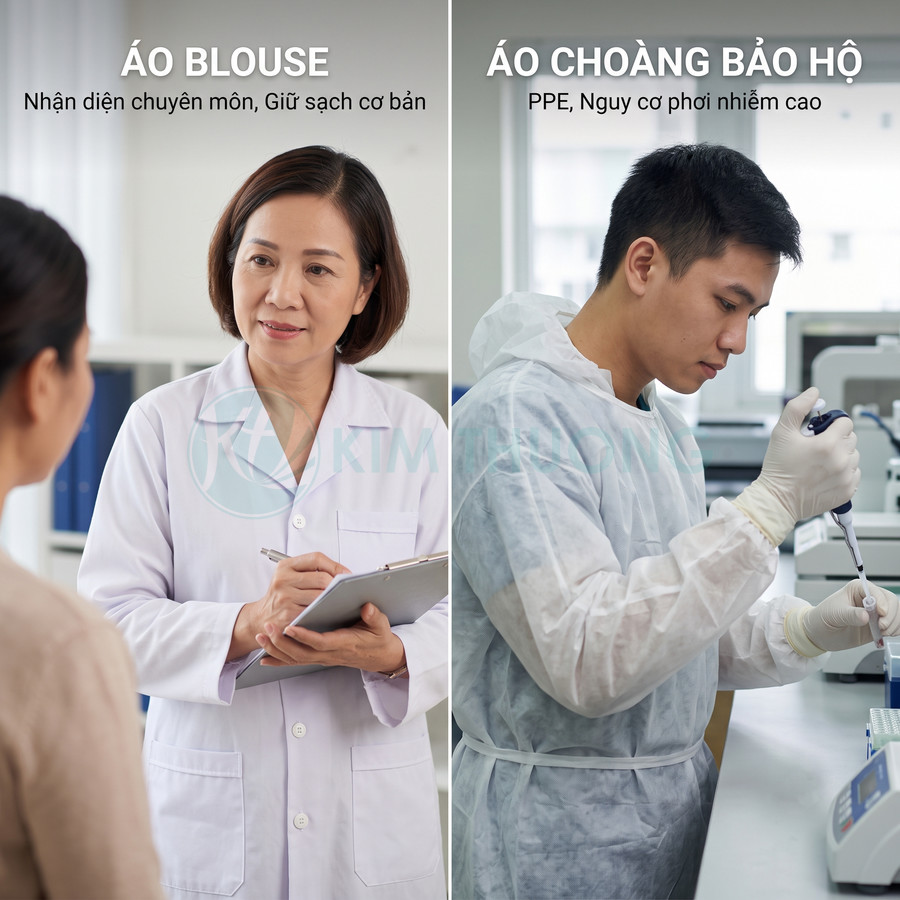 Áo blouse có phải là áo choàng bảo hộ không?