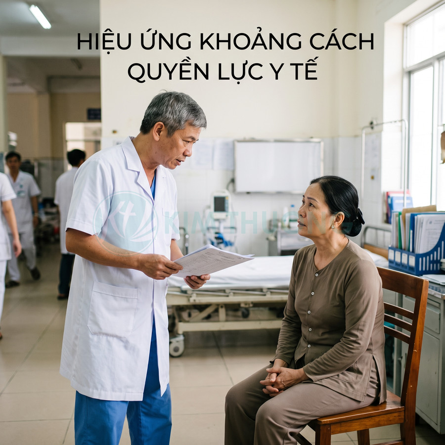 Bác sĩ nam tư vấn kết quả khám bệnh cho bệnh nhân nữ trung niên trong phòng khám bệnh viện