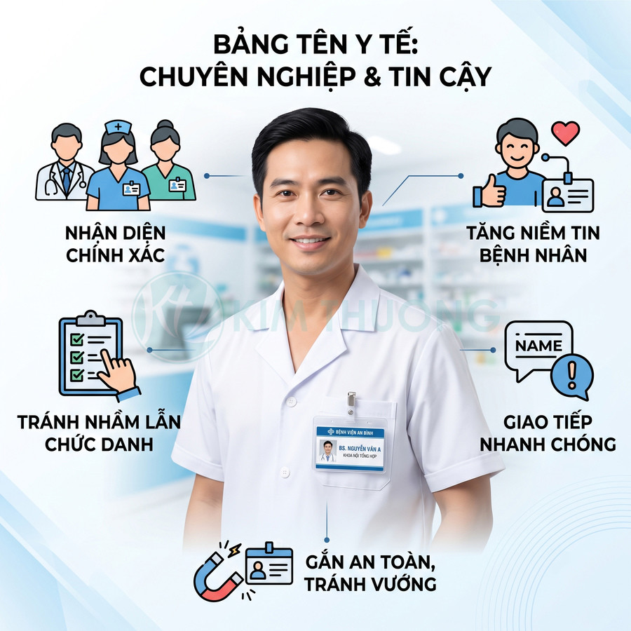 Áo blouse có cần mặc cùng bảng tên không?