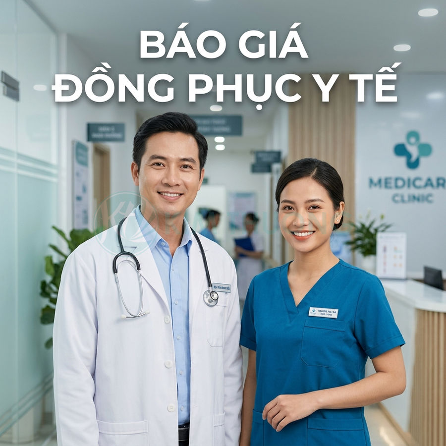 Bác sĩ và y tá mặc đồng phục y tế tại phòng khám Medicare Clinic