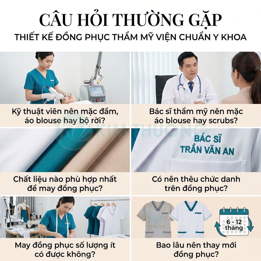 Thiết kế đồng phục thẩm mỹ viện chuẩn y khoa cho bác sĩ và kỹ thuật viên với nhiều kiểu dáng và chất liệu khác nhau