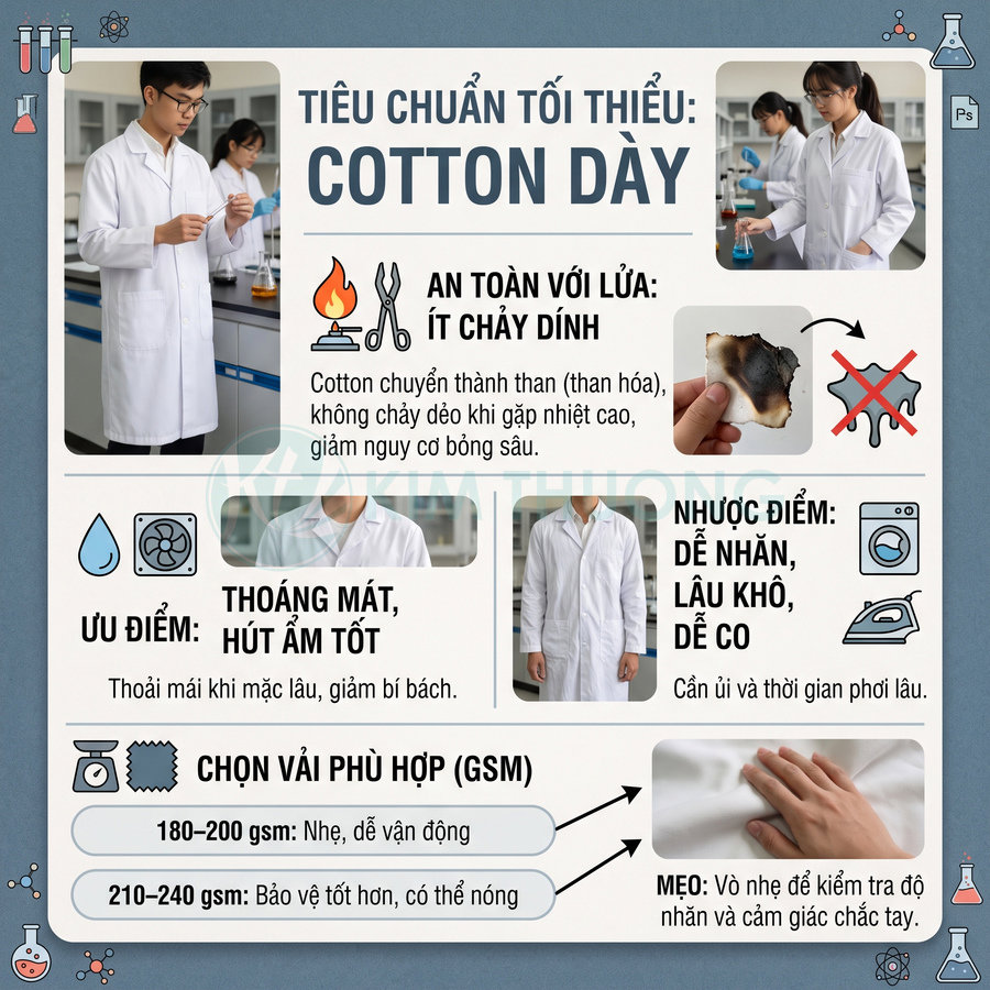 Tiêu chuẩn chọn áo blouse cotton dày, ưu nhược điểm và định lượng vải GSM phù hợp