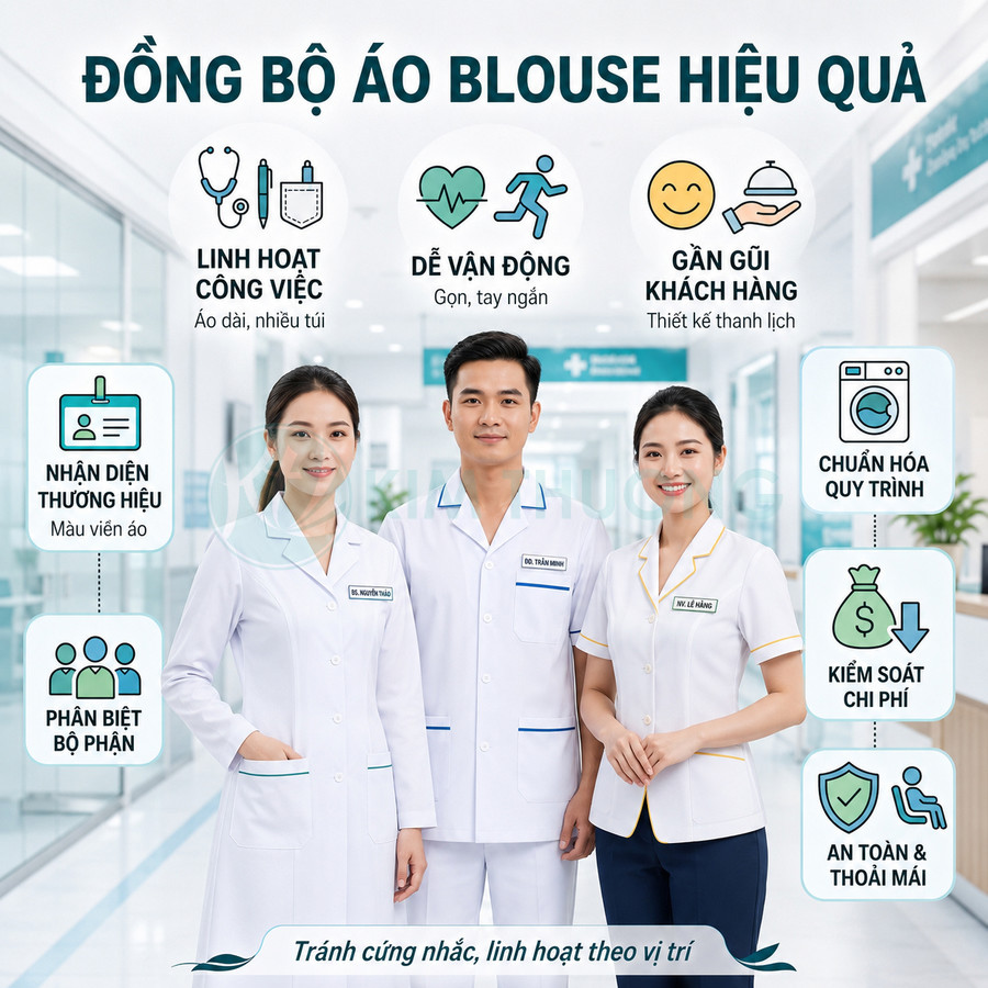 Áo blouse có cần đồng bộ trong cùng một cơ sở làm việc không?