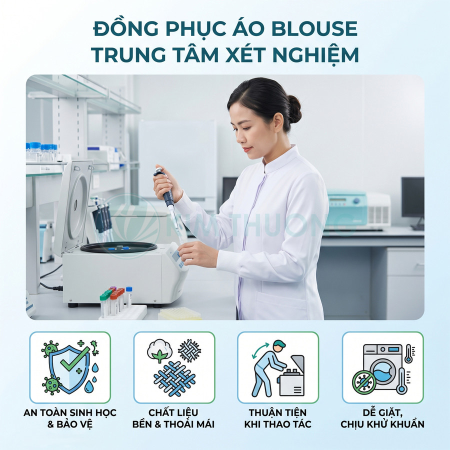 Áo blouse cho trung tâm xét nghiệm nên ưu tiên tiêu chí gì?