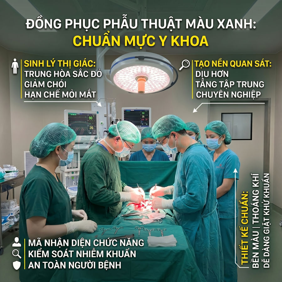 Đồng Phục Bác Sĩ Phẫu Thuật Màu Xanh Có Ý Nghĩa Gì?