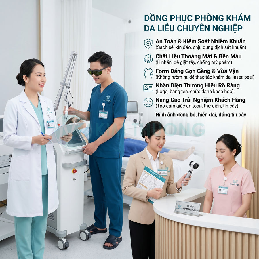 Đồng Phục Phòng Khám Da Liễu Đẹp, Chuyên Nghiệp