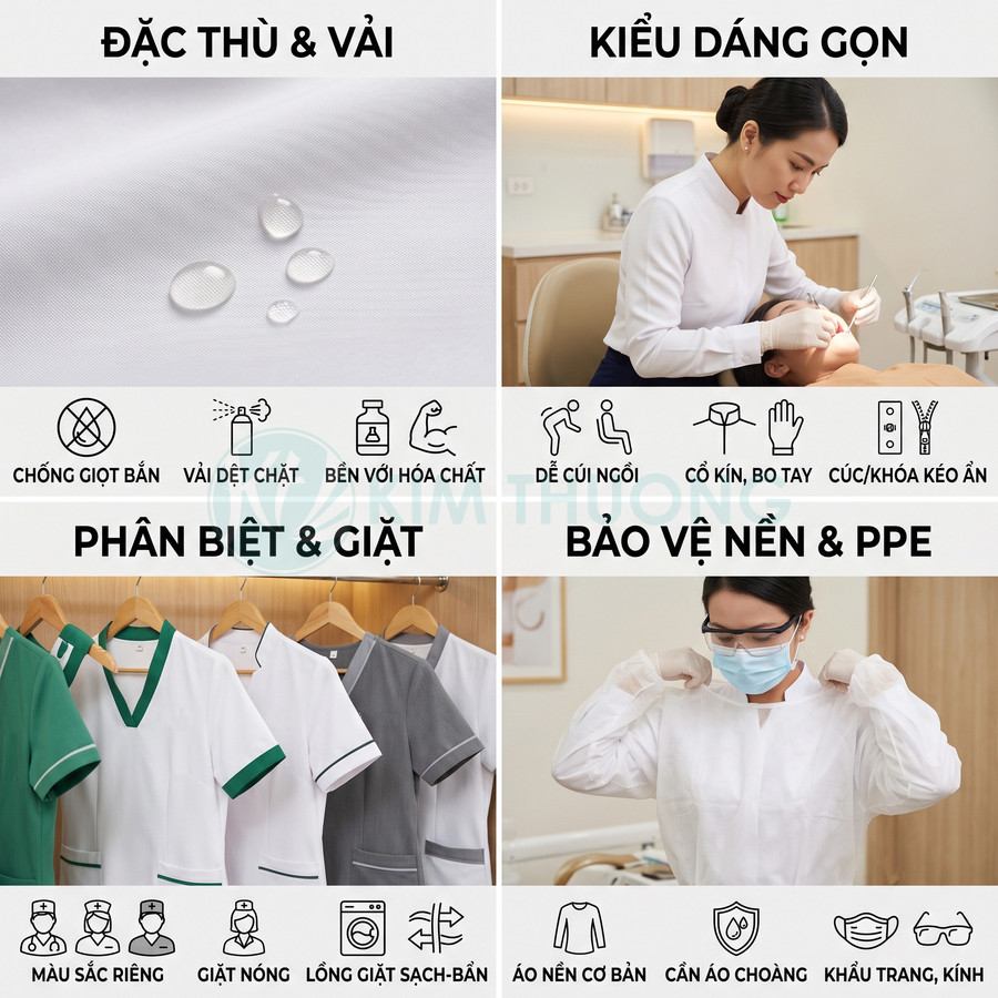 Áo blouse cho nha khoa cần khác biệt ở điểm nào?