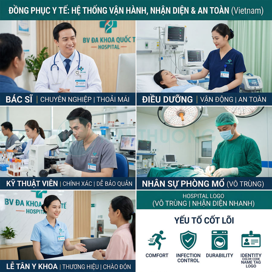 Cách chọn đồng phục y tế phù hợp từng vị trí công việc