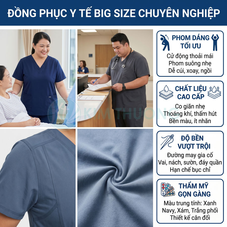 Đồng Phục Y Tế Big Size Cho Nhân Viên Bệnh Viện