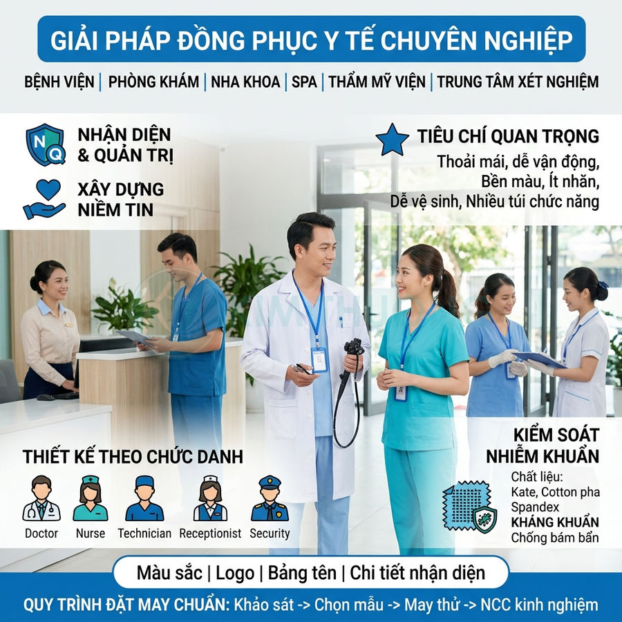 Đồng Phục Y Tế Chuyên Nghiệp Cho Bệnh Viện, Phòng Khám, Spa