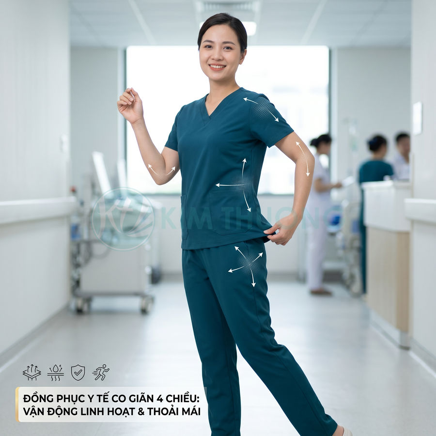 Đồng Phục Y Tế Co Giãn 4 Chiều Có Ưu Điểm Gì?