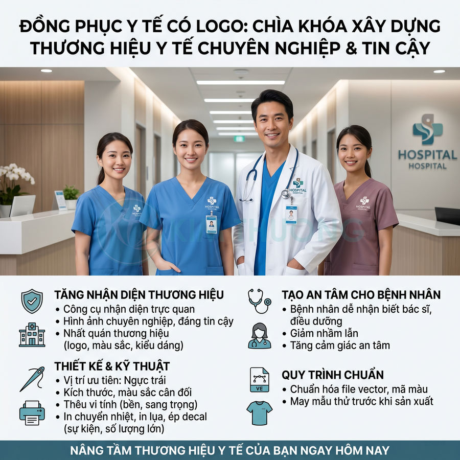Thiết Kế Đồng Phục Y Tế Có Logo Giúp Tăng Nhận Diện Thương Hiệu Không?