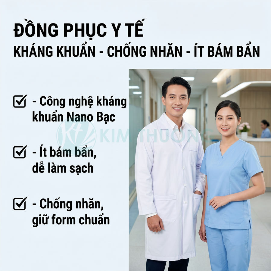 Đồng phục y tế kháng khuẩn chống nhăn ít bám bẩn cho bác sĩ và y tá trong bệnh viện