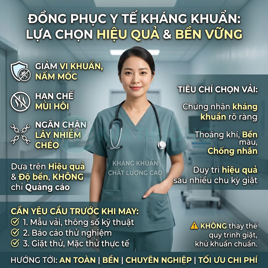 Chọn Vải Kháng Khuẩn May Đồng Phục Y Tế Như Thế Nào?