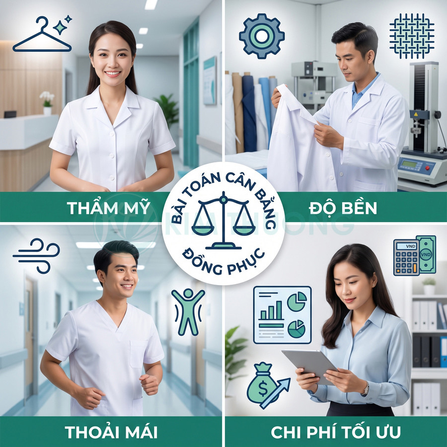 Đồng phục công sở và y tế với thiết kế thẩm mỹ, thoải mái, bền và tối ưu chi phí cho nhân viên