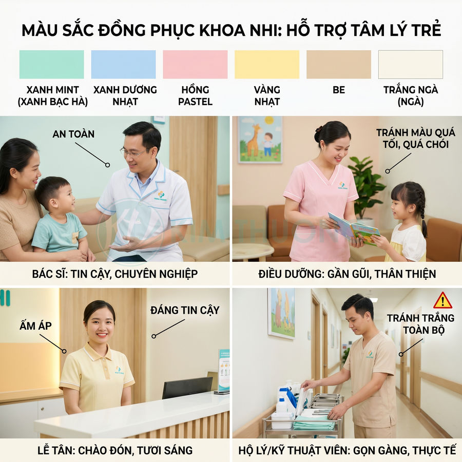 Đồng Phục Khoa Nhi Nên Chọn Màu Gì Tạo Cảm Giác Thân Thiện?&nbsp;