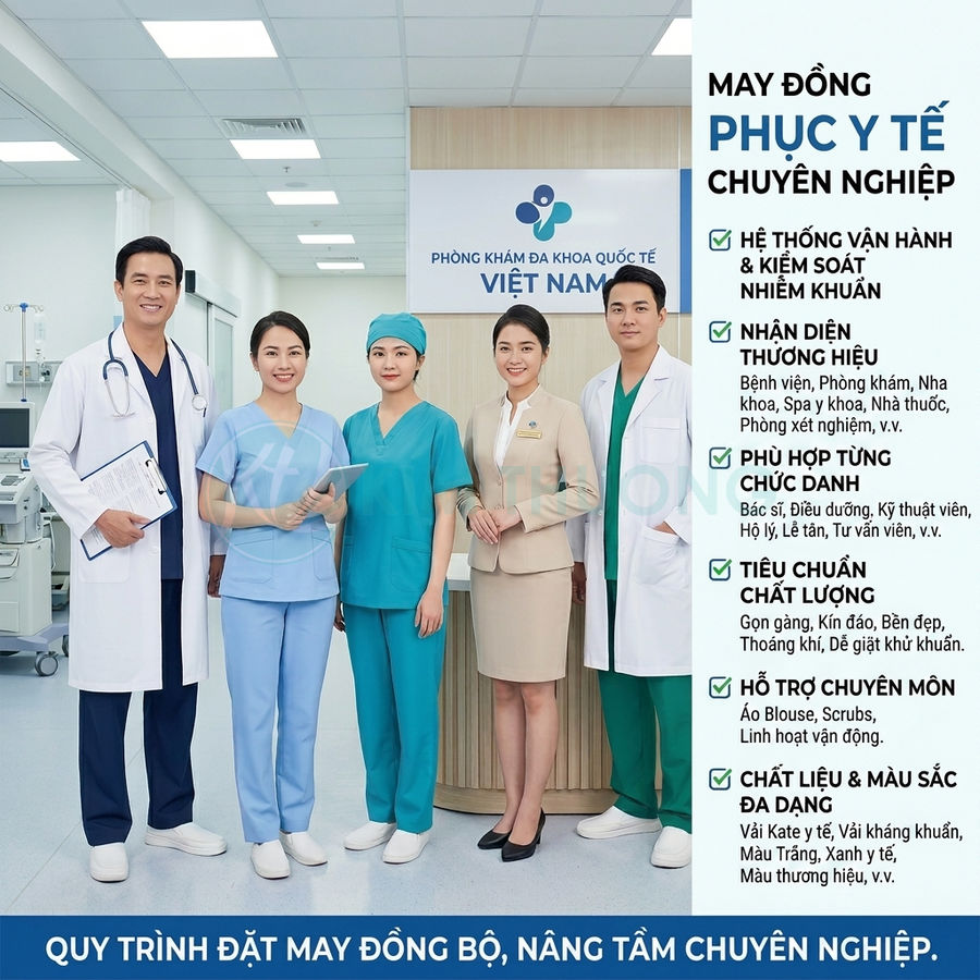 May Đồng Phục Y Tế Chuyên Nghiệp Cho Bệnh Viện, Phòng Khám, Nha Khoa