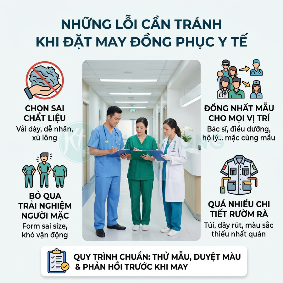 Những Lỗi Cần Tránh Khi Đặt May Đồng Phục Y Tế