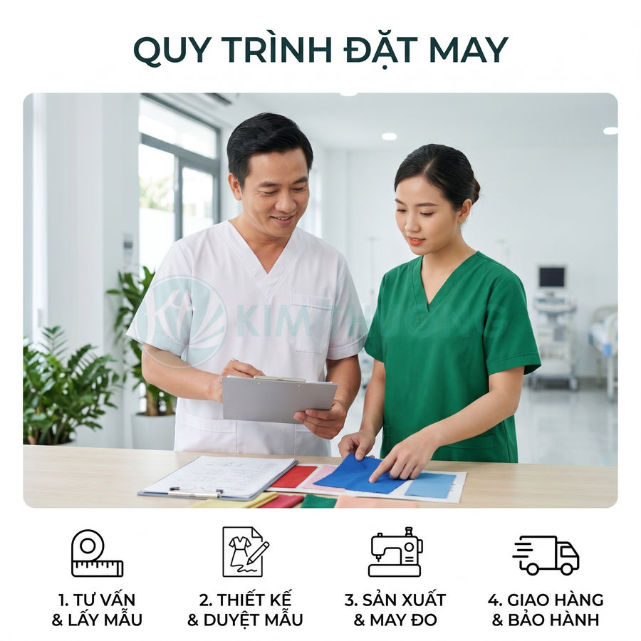 Đặt May Đồng Phục Y Tế Số Lượng Lớn Cần Lưu Ý Gì?