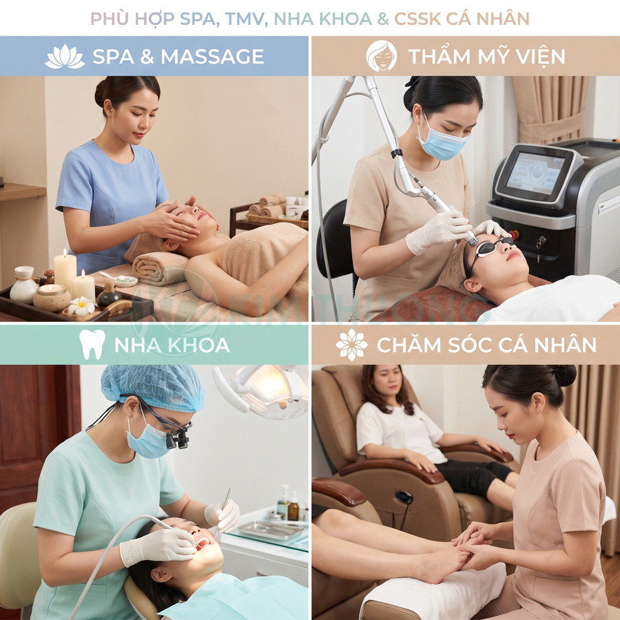Dịch vụ spa massage, thẩm mỹ viện, nha khoa và chăm sóc cá nhân với kỹ thuật viên chuyên nghiệp