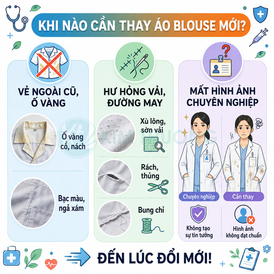 Khi nào nên thay áo blouse mới để bảo đảm hình ảnh chuyên nghiệp?