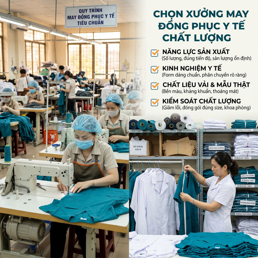 Tiêu Chí Chọn Xưởng May Đồng Phục Y Tế Chất Lượng